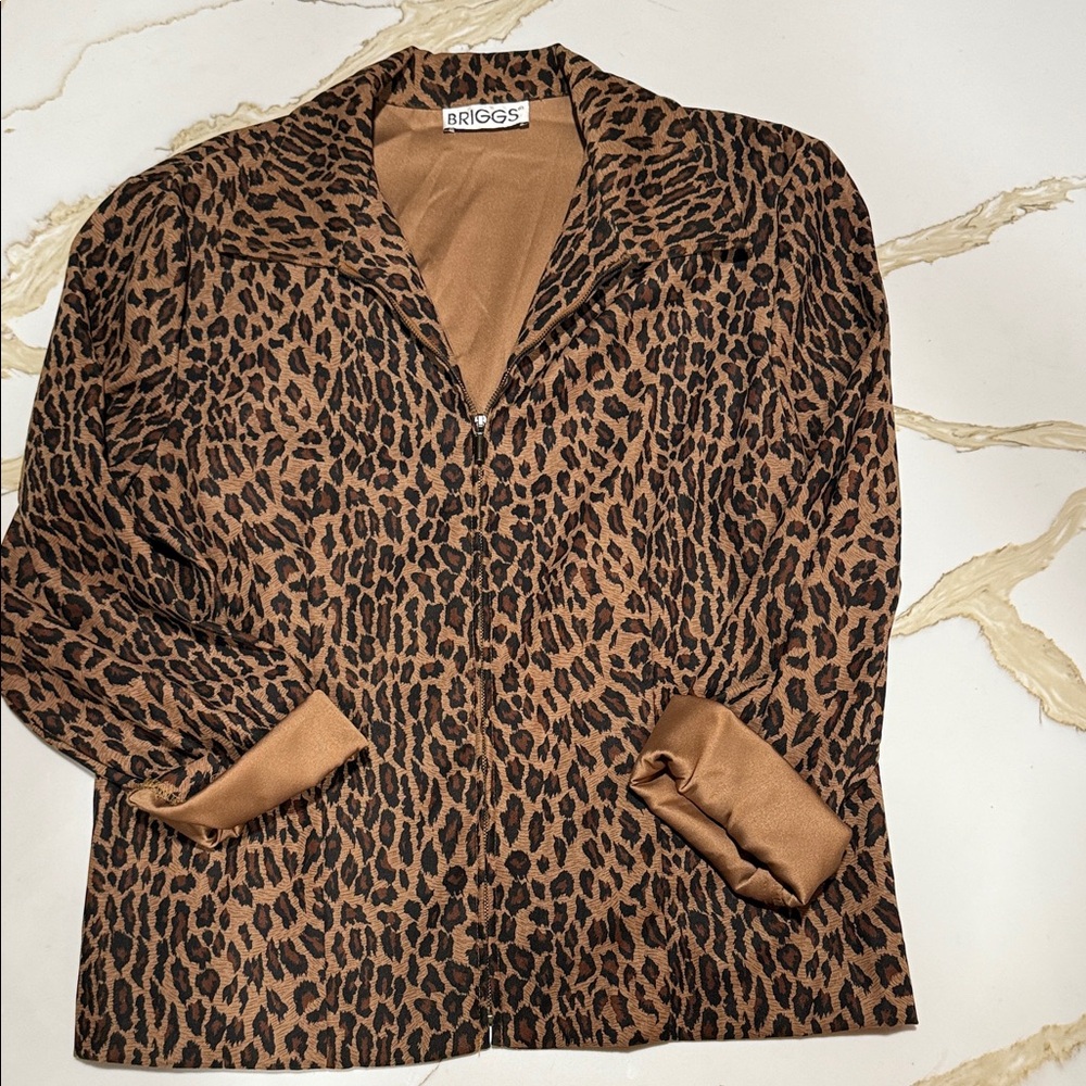 Briggs Leopard Print Jacket - Brown and Black